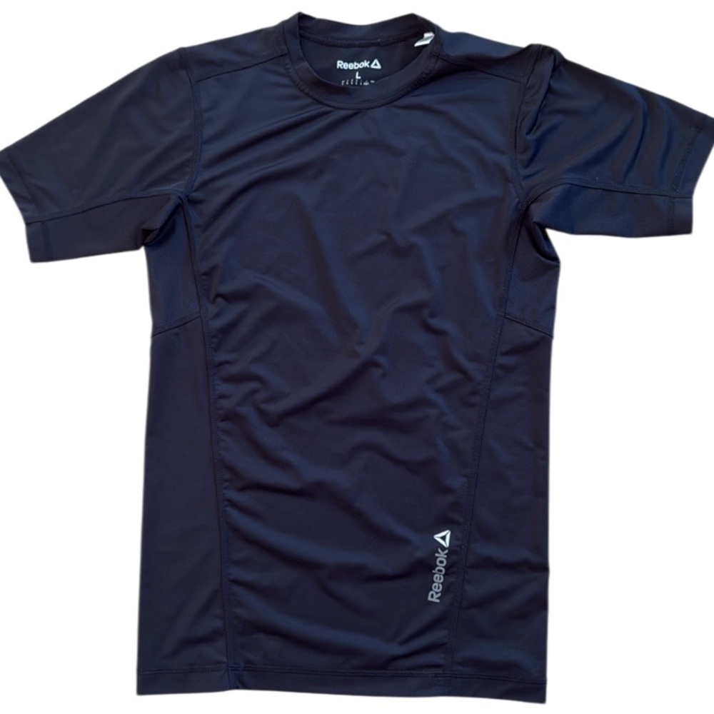 BOYS REEBOK ICE HOCKEY BASEBALL ATHLETIC COMPRESSION SHIRT SIZE LARGE BLACK